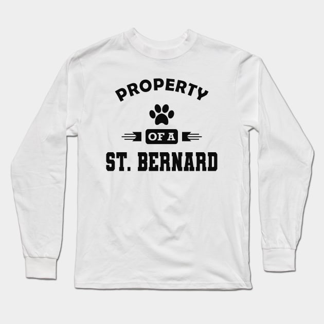 St. Bernard Dog - Property of a St. Bernard Long Sleeve T-Shirt by KC Happy Shop